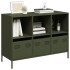 Aparador de acero laminado en frío verde oliva 101,5x39x73,5