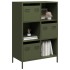 Aparador de acero verde oliva 68x39x103,5