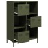 Aparador de acero verde oliva 68x39x103,5