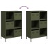 Aparador de acero verde oliva 68x39x103,5