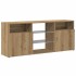 Mueble TV luces LED madera ingeniería roble artisan