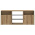 Mueble TV luces LED madera ingeniería roble artisan