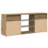 Mueble TV luces LED madera ingeniería roble artisan