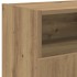 Mueble TV luces LED madera ingeniería roble artisan