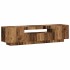 Mueble TV luces LED madera ingeniería envejecida 160x35x40