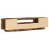 Mueble TV luces LED madera ingeniería envejecida 160x35x40