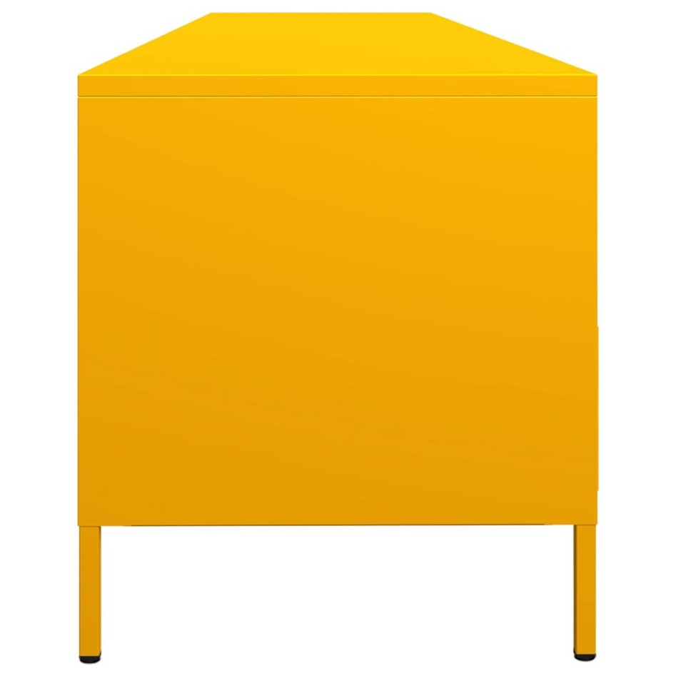 Mueble TV acero laminado en frío amarillo mostaza