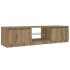 Mueble de TV luces LED madera roble artisan 140x40x35,5
