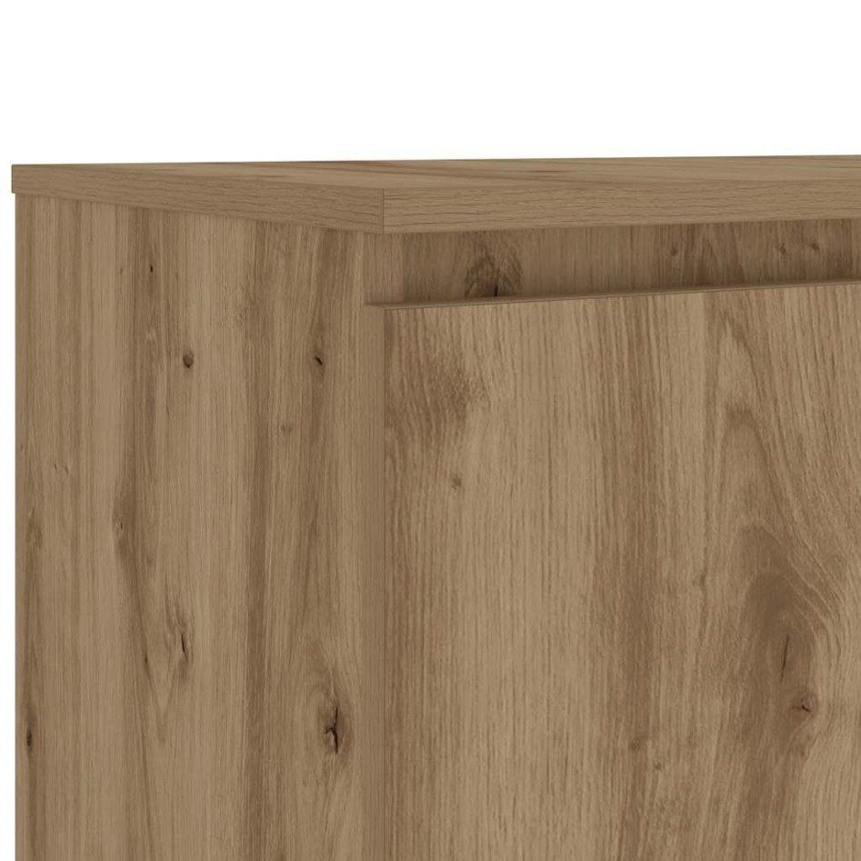 Mueble de TV luces LED madera roble artisan 140x40x35,5
