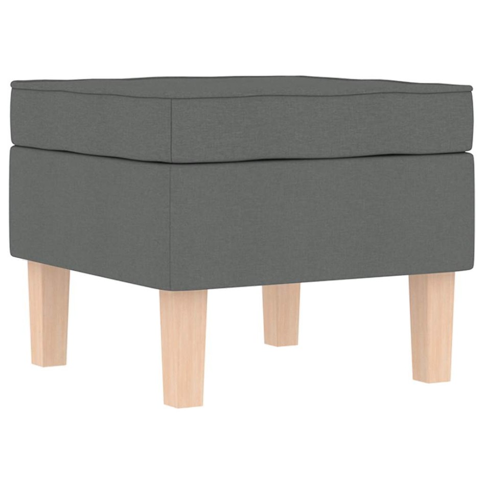 Sillón mecedora con taburete tela gris