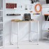 Banco de trabajo madera maciza de roble 100x60x(71,5-98)