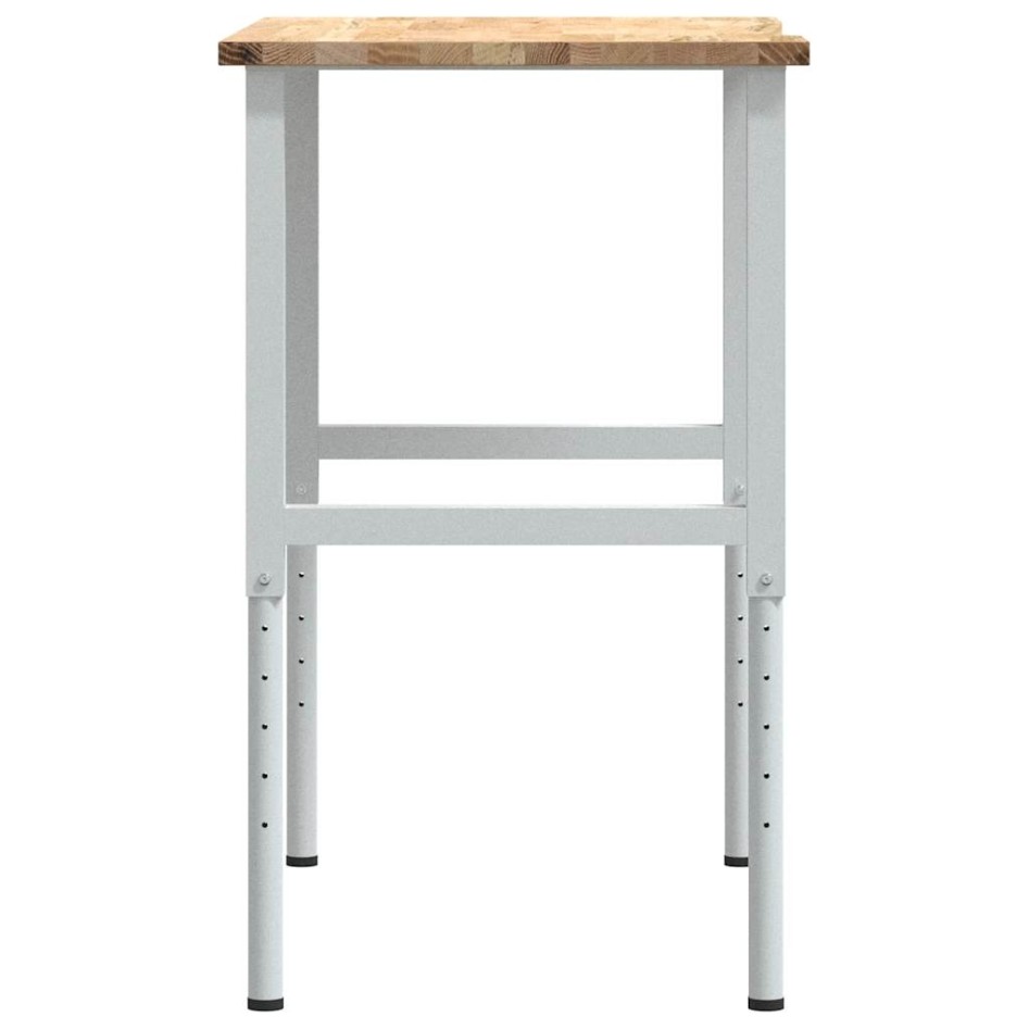 Banco de trabajo madera maciza de roble 100x60x(71,5-98)