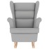 Silla mecedora de tela gris nube 74x90x102
