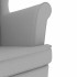 Silla mecedora de tela gris nube 74x90x102