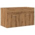 Juego de muebles baño 2 piezas madera ingeniería roble