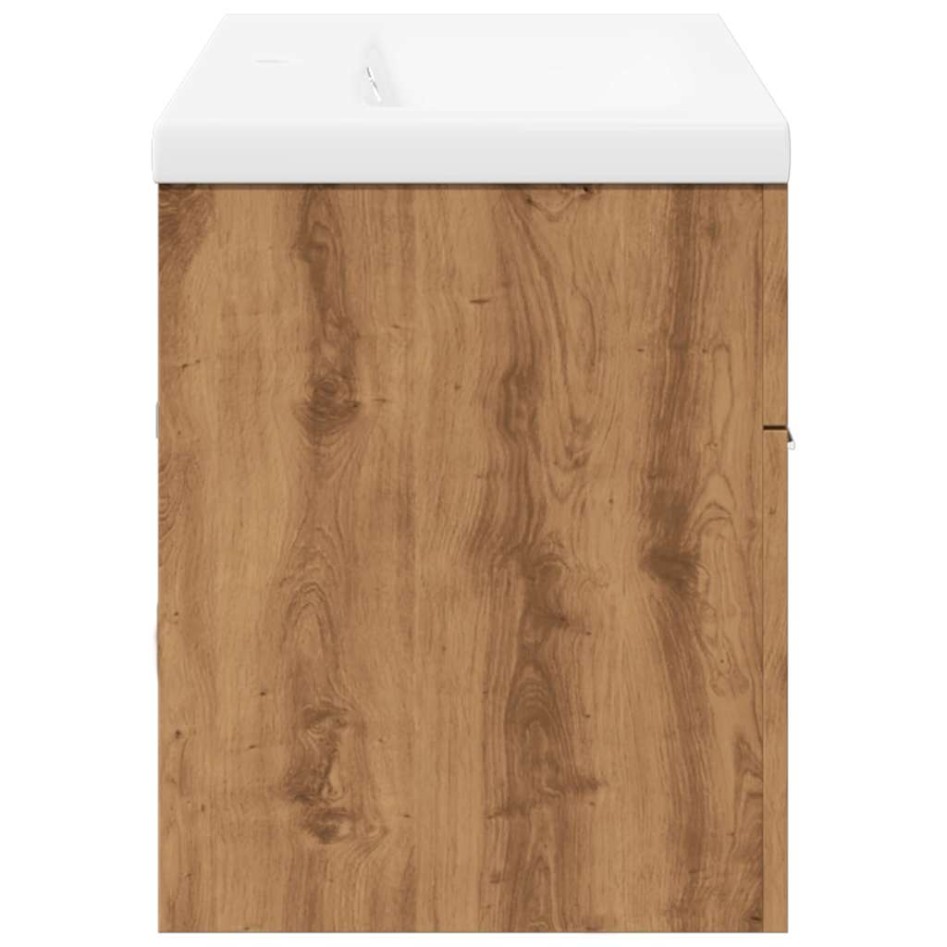 Juego de muebles baño 2 piezas madera ingeniería roble