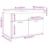 Juego de muebles baño 2 piezas madera ingeniería roble