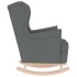 Silla mecedora de tela gris oscuro 74x90x102