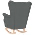 Silla mecedora de tela gris oscuro 74x90x102