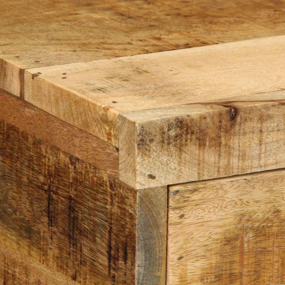 Mueble de TV de pared madera maciza de mango rugosa 80x30x19