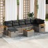 Set de sofás de jardín y cojines 8 piezas ratán sintético