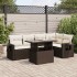 Set sofás de jardín 6 piezas y cojines ratán sintético
