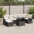 Set de sofás de jardín y cojines 8 piezas ratán sintético