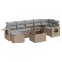 Set de sofás de jardín y cojines 8 piezas ratán sintético