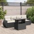 Set de muebles de jardín 5 pzas y cojines ratán sintético