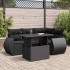 Set de muebles de jardín 5 pzas y cojines ratán sintético