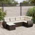 Set sofás de jardín 6 piezas y cojines ratán sintético