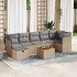 Set de sofás de jardín y cojines 8 piezas ratán sintético