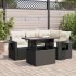 Set de muebles de jardín 5 pzas y cojines ratán sintético