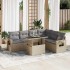 Set sofás de jardín 7 piezas y cojines ratán sintético