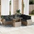 Set de sofás de jardín 7 pzas con cojines ratán sintético
