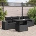 Set de muebles de jardín 5 pzas y cojines ratán sintético