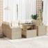 Set sofás de jardín 7 piezas y cojines ratán sintético
