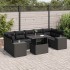 Set de sofás de jardín y cojines 8 piezas ratán sintético