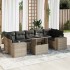 Set de sofás de jardín y cojines 8 piezas ratán sintético