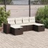 Set sofás de jardín 6 piezas y cojines ratán sintético