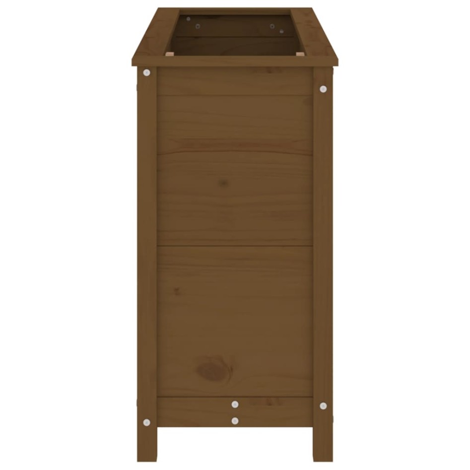 Arriate elevado de jardín madera pino marrón miel