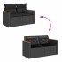 Set de muebles de jardín 5 pzas y cojines ratán sintético