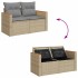 Set sofás de jardín 7 piezas y cojines ratán sintético