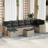 Set de sofás de jardín 8 pzas y cojines ratán sintético