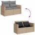 Set sofás jardín y cojines 8 pzas ratán sintético acacia