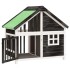 Caseta para perros madera maciza de pino gris 96x60,5x87