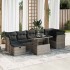 Set de sofás de jardín y cojines 8 piezas ratán sintético