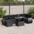 Set de sofás de jardín y cojines 8 piezas ratán sintético