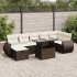 Set sofás de jardín 8 piezas y cojines ratán sintético