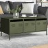 Mesa de centro acero laminado frío verde oliva 101,5x50x43,5